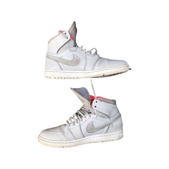 Nike Air Jordan 1 Retro High Nouveau Pure Platinum Crimson Size 8 - Picture 2 of 16